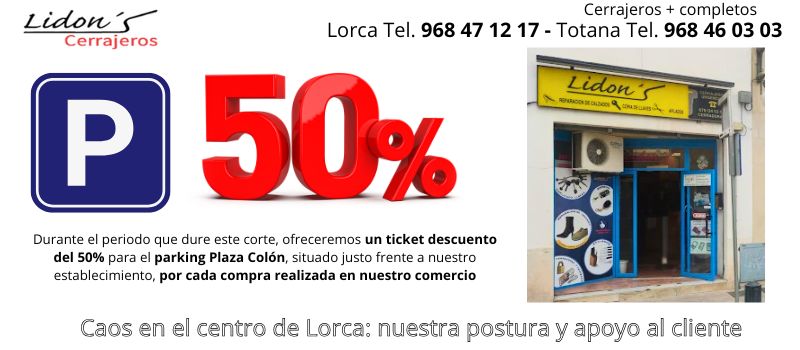 Caos en el centro de Lorca nuestra postura y apoyo al cliente lidons
