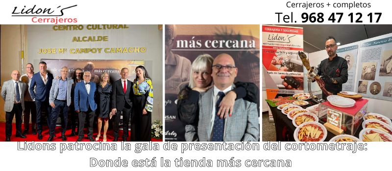 cerrajeros seguridad lorca lidons patrocinando gala cortometraje comercio local