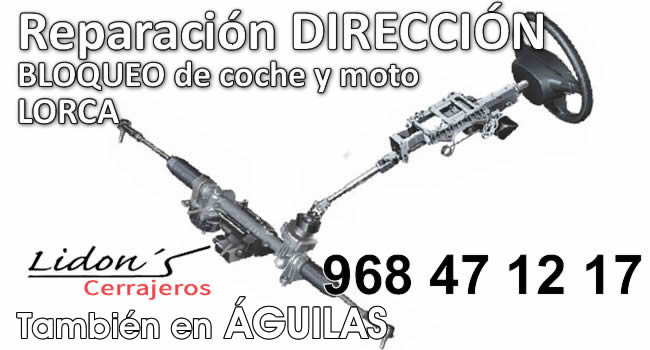 reparacion bloqueo direccion electronica de coche y moto aguilas autocerrajeria