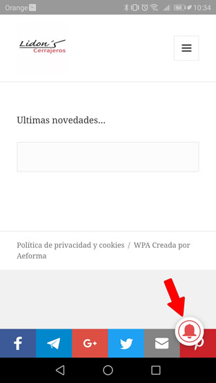 app notificacion cerrajeros