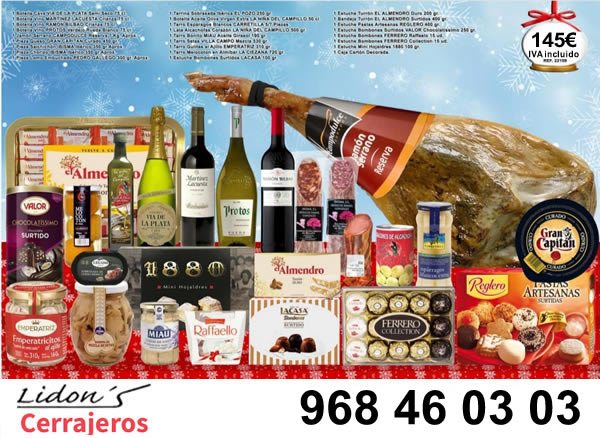 contenido cesta navidad sorte cerrajeros lidons